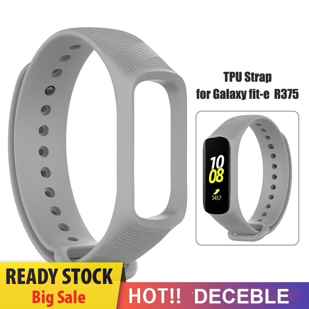 Deceble Soft TPU Twill Wristband Watch Bracelet Strap for Samsung Galaxy Fit-e R375