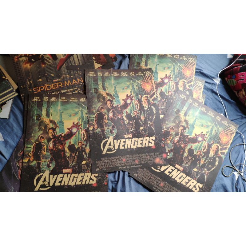 Poster tranh Avengers Marvel Biệt đội siêu anh hùng 35x51cm trang trí, làm quà tặng