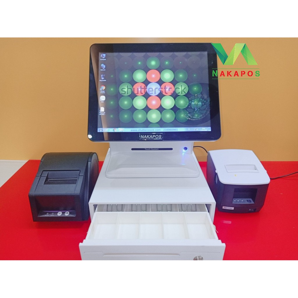 Trọn bộ máy bán hàng cảm ứng. Máy Pos chính hãng NAKAPOS 8989 | BigBuy360 - bigbuy360.vn