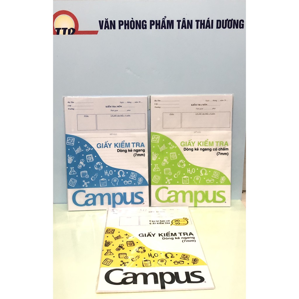 GIẤY KIỂM TRA CẤP 1HỒNG HÀ ,CẤP 2 CAMPUS