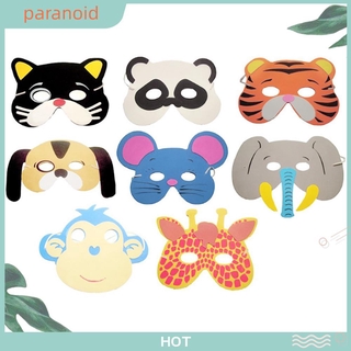 (Hàng Mới Về) Set 10 Mặt Nạ Xốp Eva Hình Động Vật Cho Bé