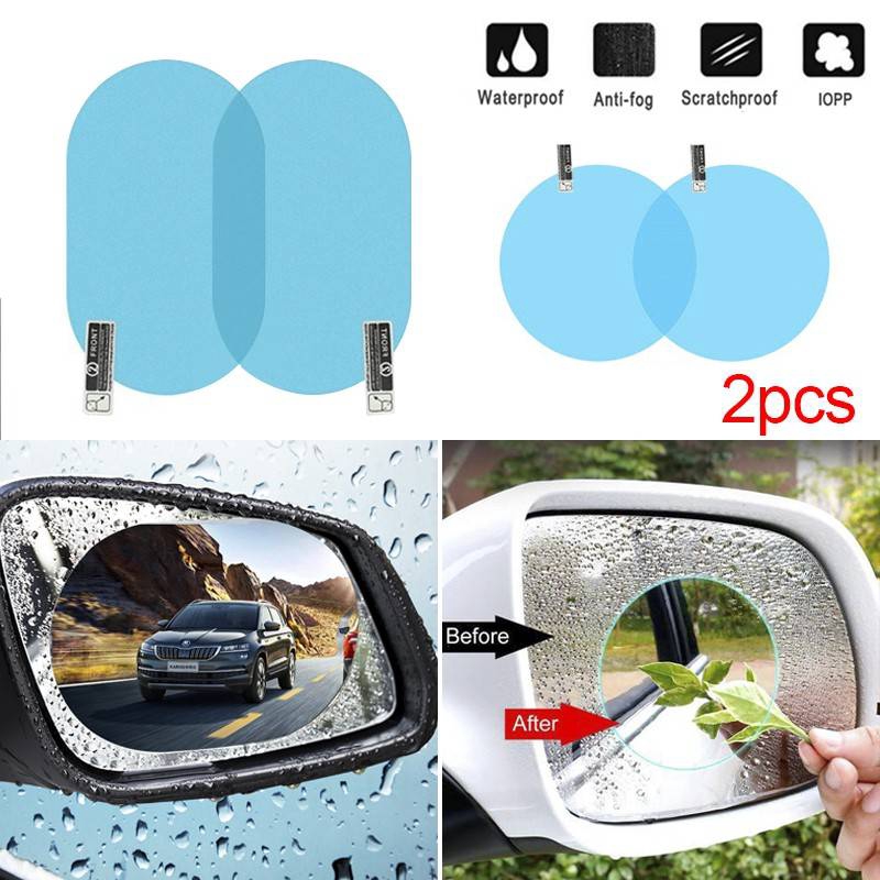 Set 2 Tấm Phim Nano Dán Kính Chiếu Hậu Xe Hơi Bảo Vệ