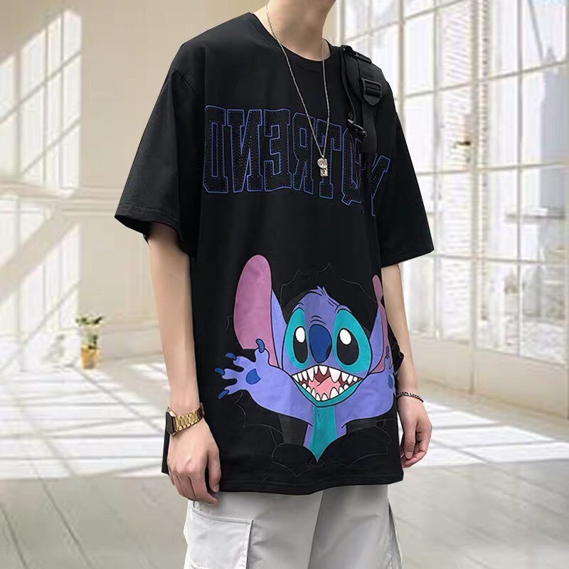 [Y HÌNH 100%]Áo Thun Nam Nữ STITCH From Rộng Hot Trend Mới Vải Mềm Mịn Giá Xưởng