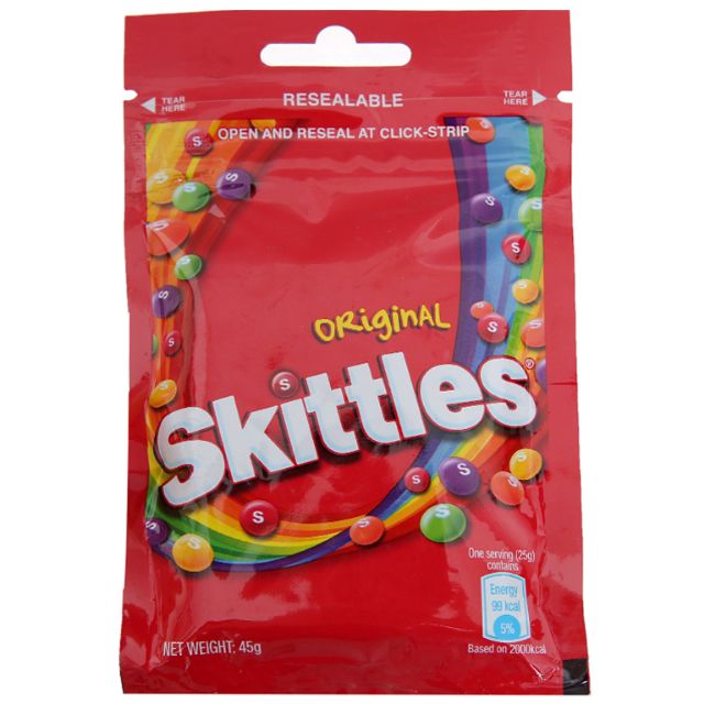 Kẹo trái cây thương hiệu Skittles 45g