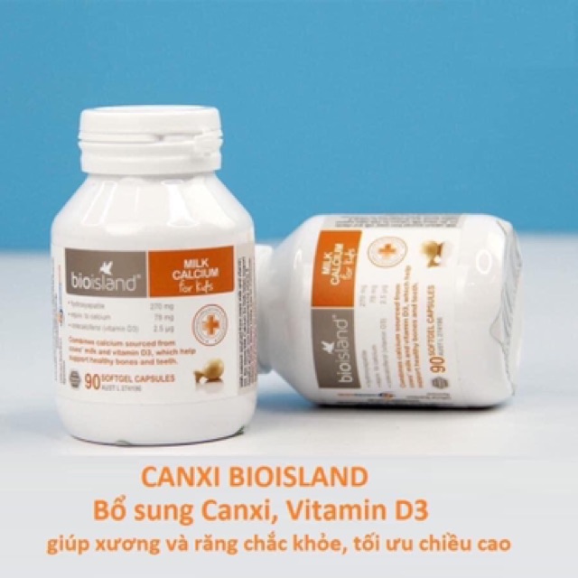 Canxi sữa cho bé BIO ISLAND MILK CALCIUM