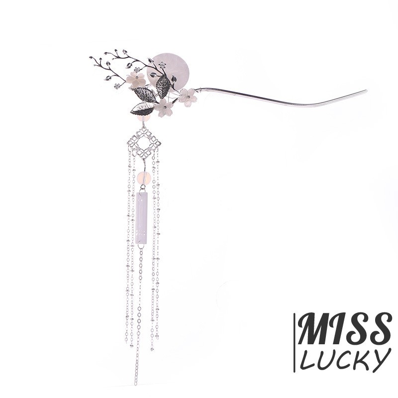 Ghim cài tóc hình mặt trăng thời trang thanh tú cho nữ