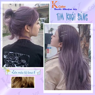 Thuốc nhuộm tóc màu TÍM KHÓI SÁNG sử dụng tại nhà nhiều thảo dược giá rẻ kcolor