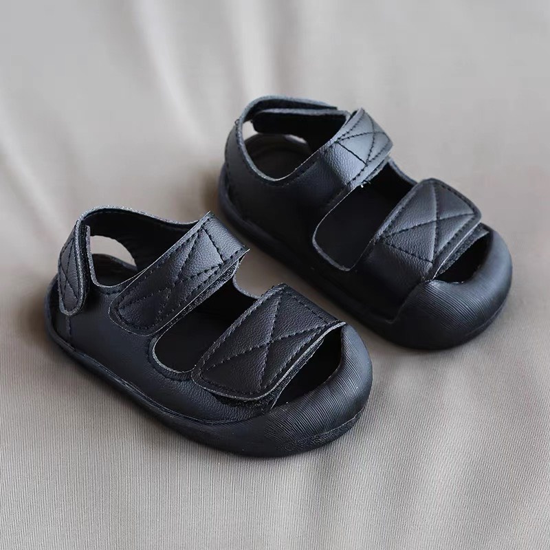 Dép tập đi bé gái bé trai, sandal cho bé, dép quai hậu trẻ em quai ngang dán điều chỉnh có chống vấp bảo vệ chân bé 0-3t