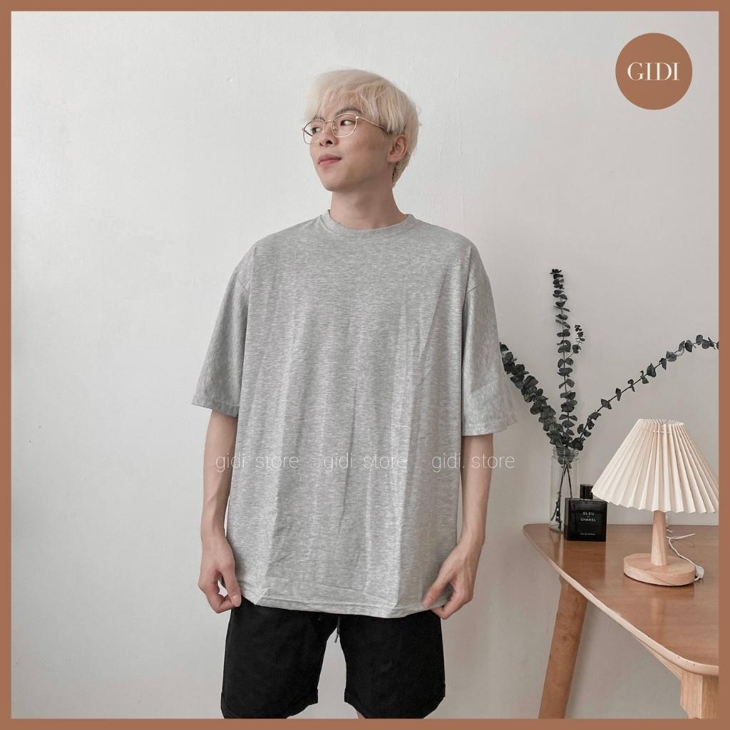 Áo Phông Trơn Tay Lỡ form rộng OVERSIZE vải thun co giãn Nam Nữ Unisex - thoáng mát, không nhăn, hàng chính hãng 💥 GIDI