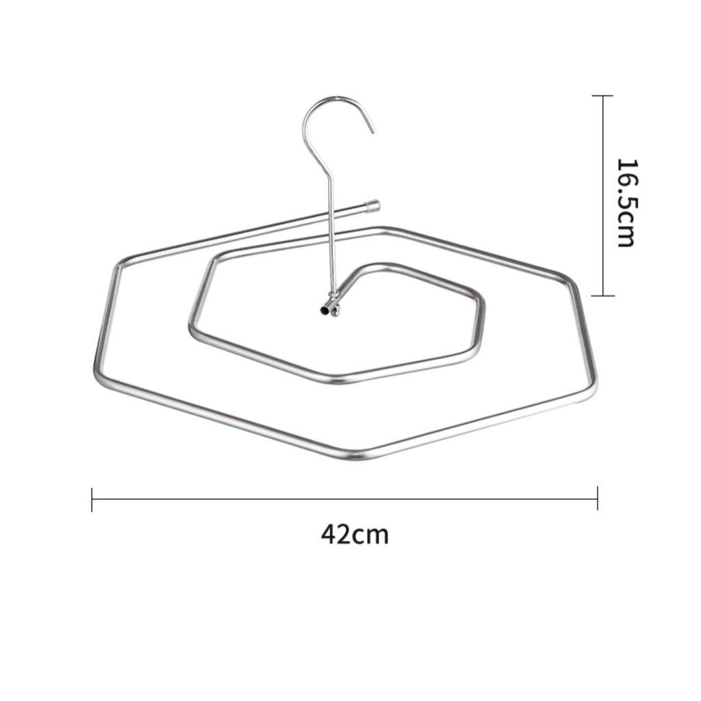 [⛔GIÁ HỦY DIỆT❌] Móc phơi chăn tiện lợi hình lục giác inox không rỉ chịu trọng tải 10kg 88191