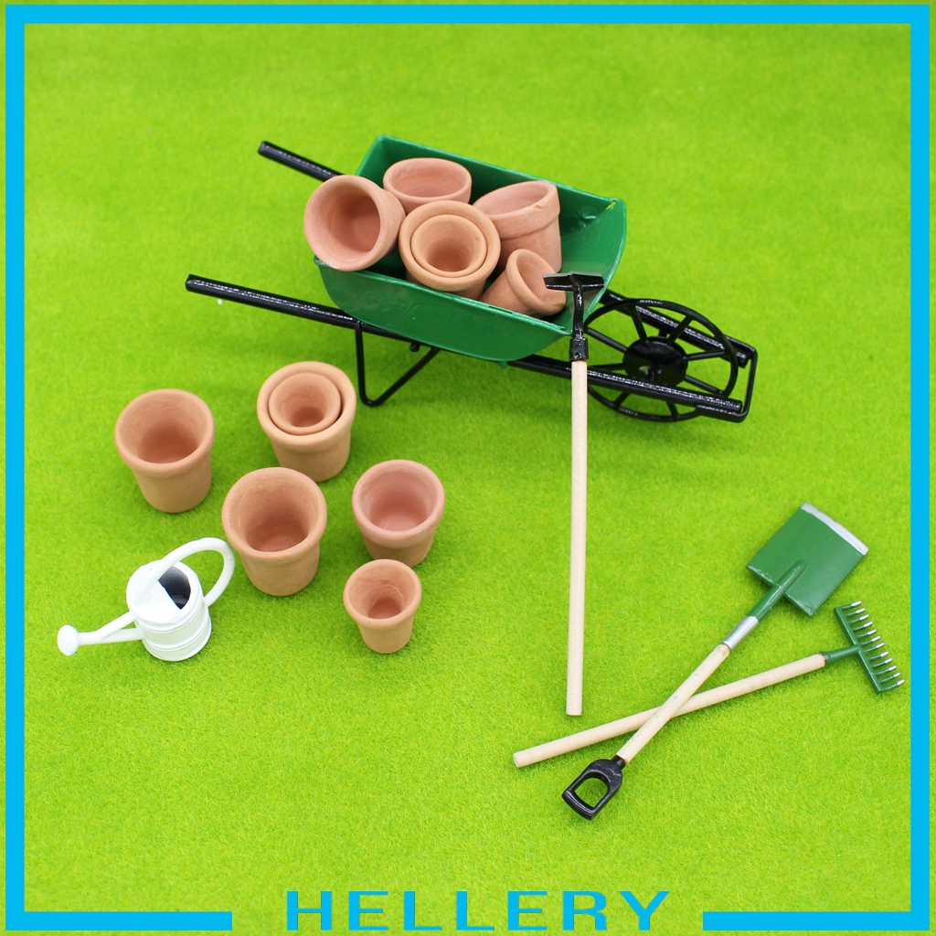 Bộ 12 Chậu Cây Sứ Tỉ Lệ 1 / 12 Dùng Trang Trí Nhà Búp Bê