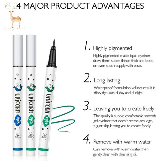 (Hàng Mới Về) Bút Kẻ Mắt Nước Tông Lì Khô Nhanh Chống Nước 6 Màu Tùy Chọn | BigBuy360 - bigbuy360.vn