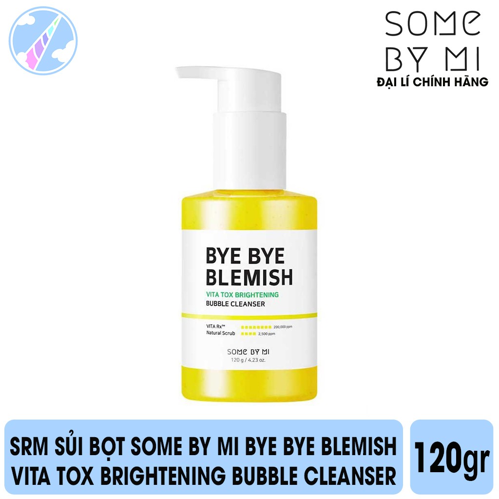 Sữa Rửa Mặt Sủi Bọt Dưỡng Sáng Da Some By Mi Bye Bye Blemish Vita Tox Brightening Bubble Cleanser 120g