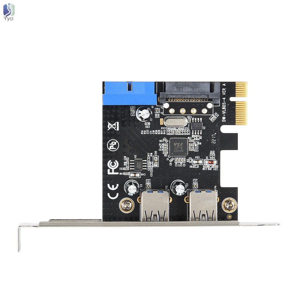 Yy Superspeed 2 Ports USB 3.0 Expension Card PCI-E 15 Pins SATA 5Gbps Power Connector @VN | BigBuy360 - bigbuy360.vn