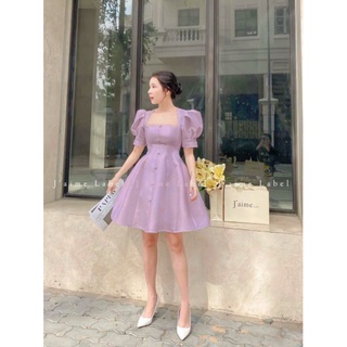 Đầm xoè tay phồng
