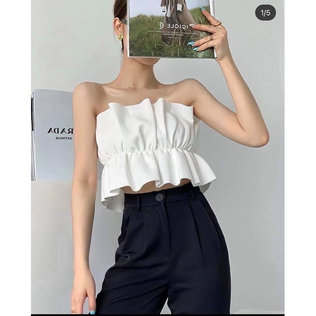 ÁO CROP TRẮNG ỐNG RÚT EO 🤍 | BigBuy360 - bigbuy360.vn