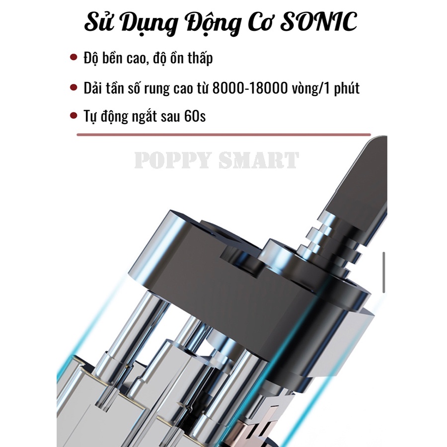 Bàn Chải Điện Cho Bé RABBIT Từ 2-8 Tuổi, Công Nghệ Làm Sạch Rung Âm ,Tặng Đầu Chải Thẳng, Bảo Hành 12 Tháng