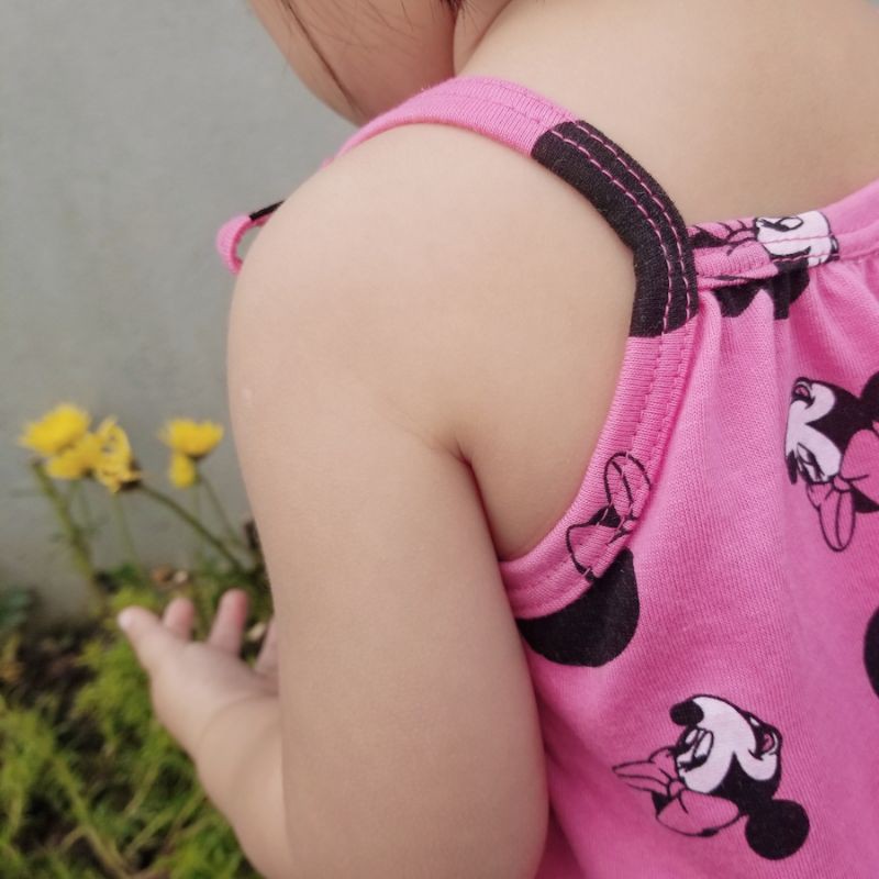 【6-18KG】 quần áo trẻ em, đồ bộ bé gái,  áo 2 dây vải cotton bozip