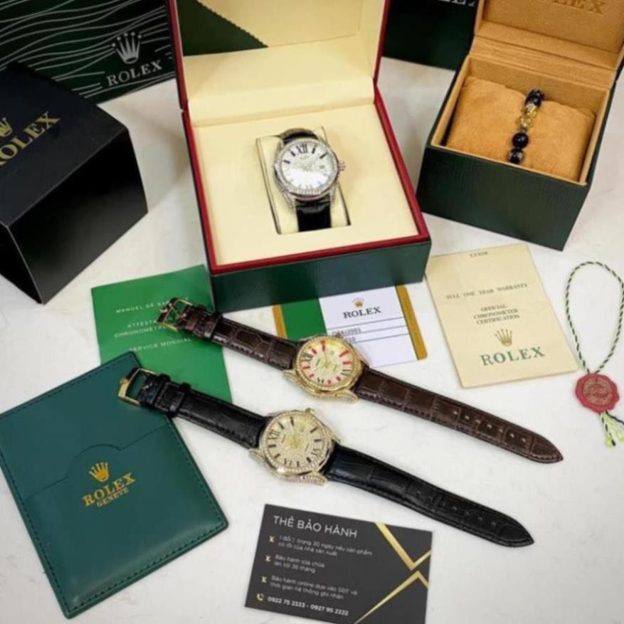 [Fullboxx 1:1] Đồng hồ nam Rolex đính đá full box dây da - bảo hành 12 tháng Shop404 | BigBuy360 - bigbuy360.vn