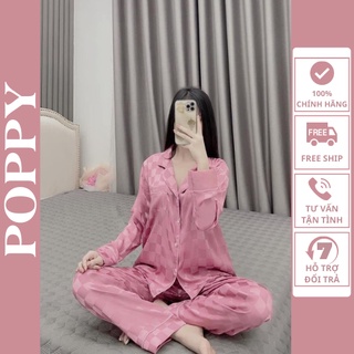 Ảnh chụp Đồ ngủ pijama nữ hàn quốc lụa LATIN đẹp,Đồ bộ nữ quần dài cao cấp Bộ mặc nhà nữ POPPY-A9 tại Hà Nội