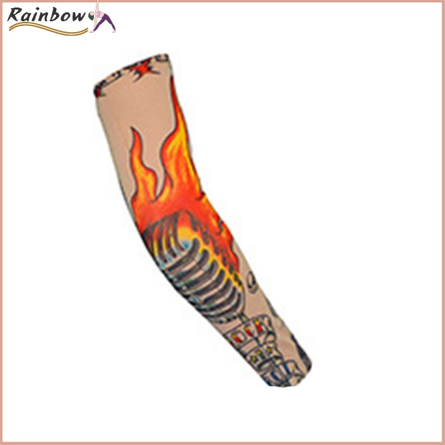 Vỏ Bọc Cánh Tay Chống Nắng UV Thoáng Khí Họa Tiết Hình Xăm Dùng Khi Đi Xe Đạp Ngoài Trời