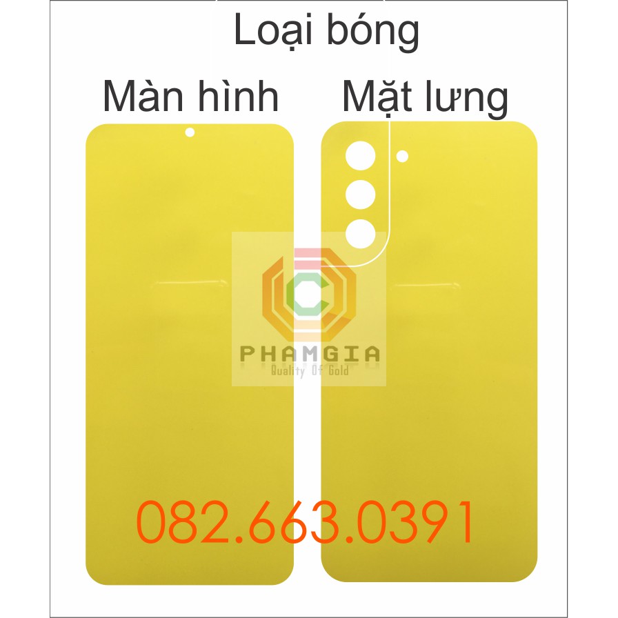 Dán PPF Samsung S21 loại nhám, bóng dành cho màn hình, mặt lưng, mặt lưng full viền