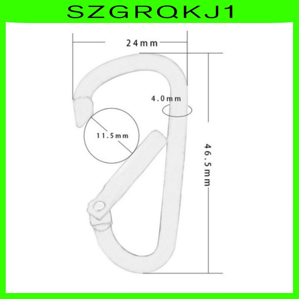Hàng Có Sẵn 20 Kẹp Bình Nước Karabiner Hình Chữ D
