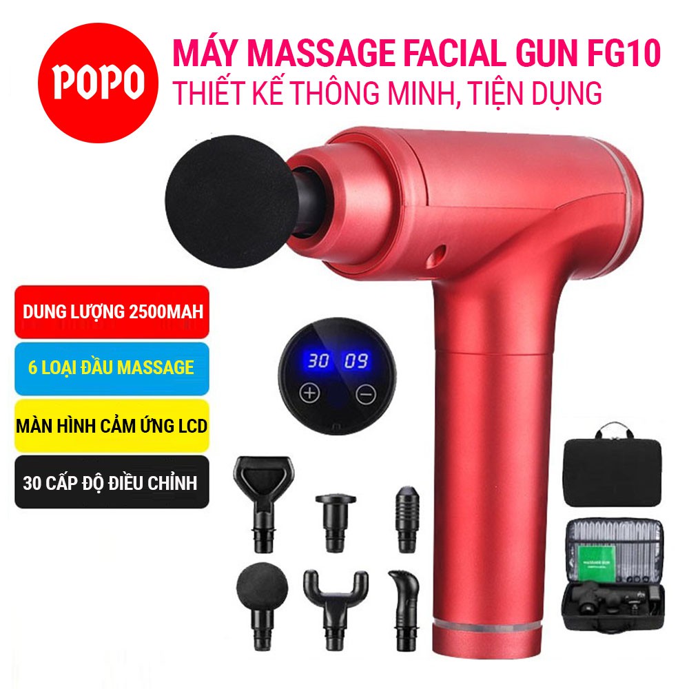 Máy Massage Cầm Tay Màn Hình Cảm Ứng Fascial Fun Giúp Giảm Đau Nhức, Căng Cơ Cho Người Vận Động Thể Thao, Người Cao Tuổi