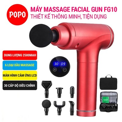 Máy massage Facial Fun FG10 POPO thiết kế nhỏ gọn có 6 đầu, màn hình led cảm ứng thông minh