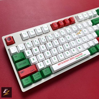 [Mã 99ELHA giảm 7% đơn 300K] Keycap MITSUBISHI ZERO Thick PBT Dyesub 108 Phím Cherry Profile [doloicomputer.vn]