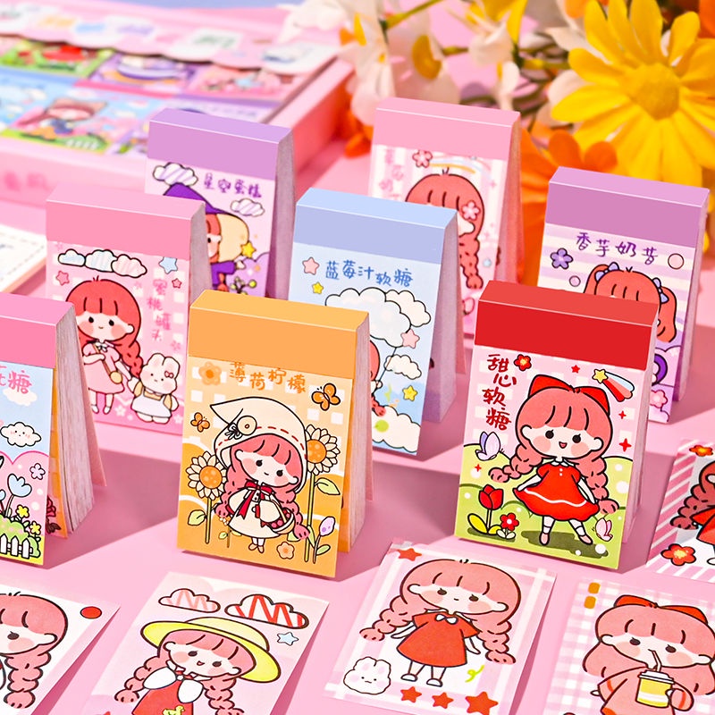 Mini Sticker 50 Tấm Sitker Cute  Mini Sổ Sticker Hình Dan Sticker Dễ Thương Sticker Decor