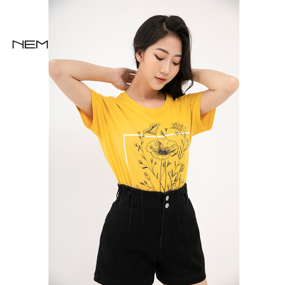 Áo phông nữ in họa tiết trẻ trung năng động NEM Fashion TS60882