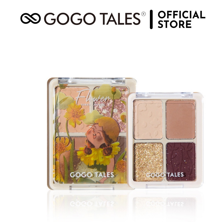 Bảng phấn mắt 4 màu GOGO TALES Chính Hãng Dream ​Garden Eyeshadow Palette GT285 nội địa Trung chính hãng