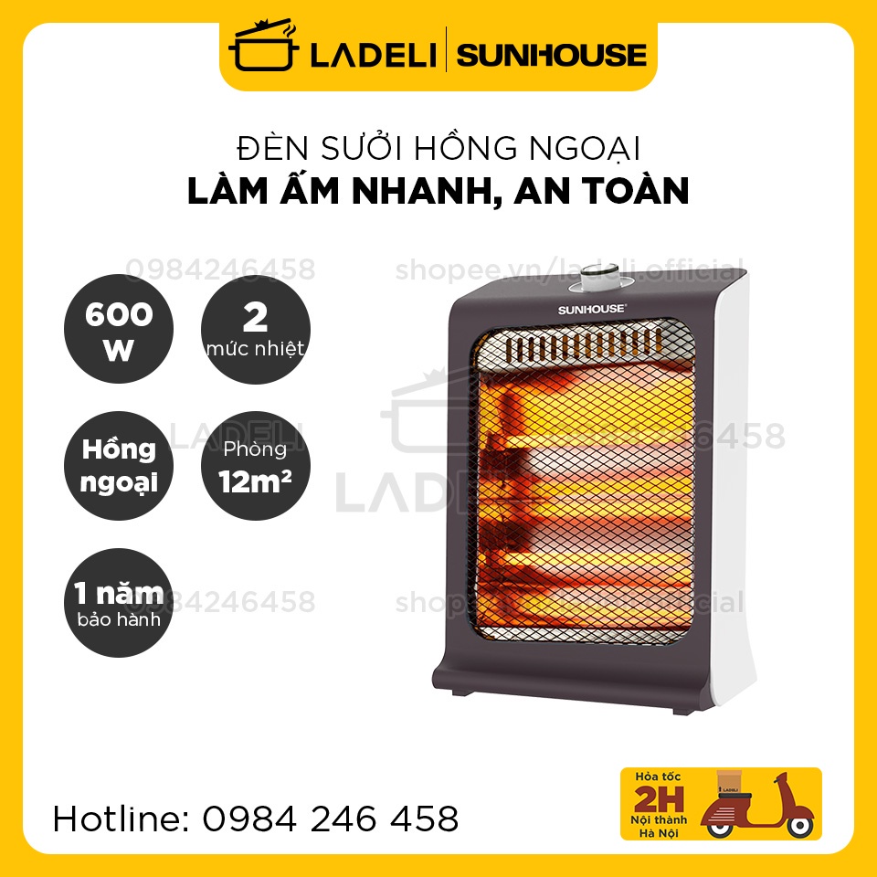 Sưởi điện hồng ngoại SUNHOUSE SHD7023 làm ấm nhanh