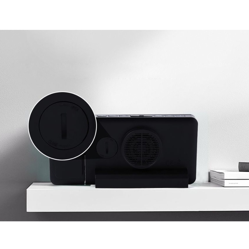 Đồng Hồ Báo Thức Kỹ Thuật Số 2 Đồng Hồ Báo Thức FM Radio Màn Hình LED USB Để Bàn Trang Trí