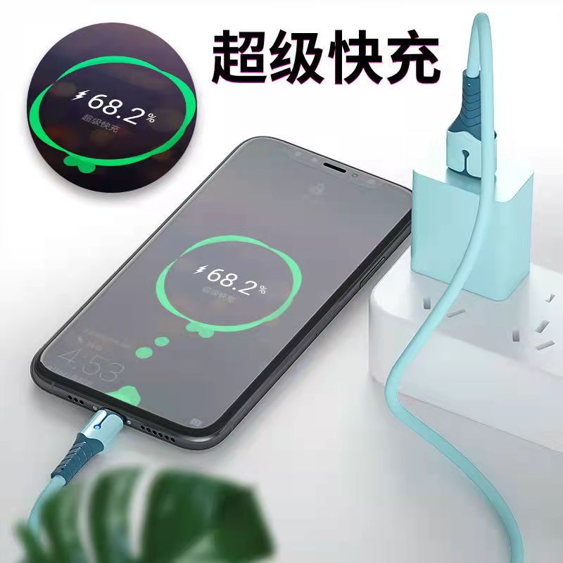 ⚡LED 1.5M 5A Compatible for dây sạc iP  Android Dây Cáp Sạc Nhanh Cho 5 Silicone Lỏng