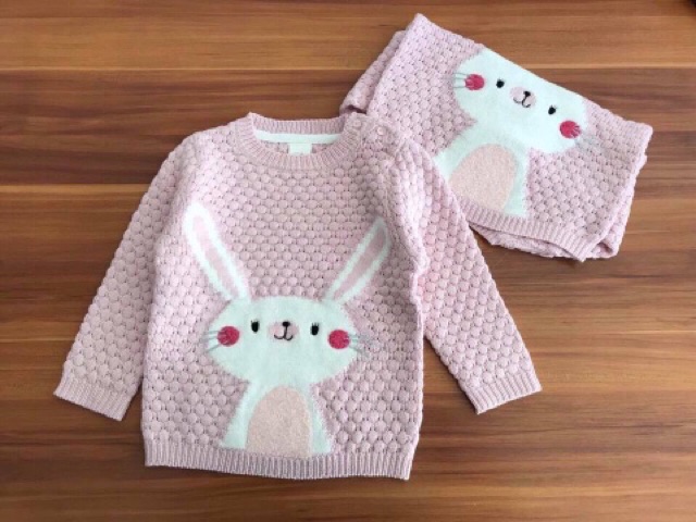 Áo len thỏ hồng H&M