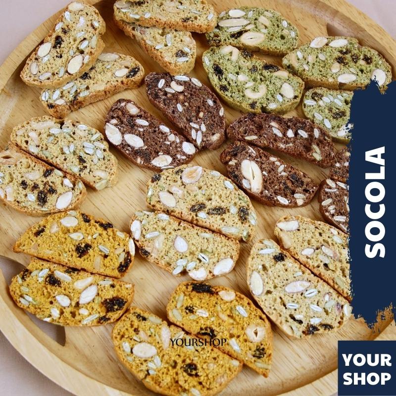 BISCOTTI Nguyên Cám VỊ Socola by Yourshop Bánh Ngũ Cốc Nướng Ăn Kiêng