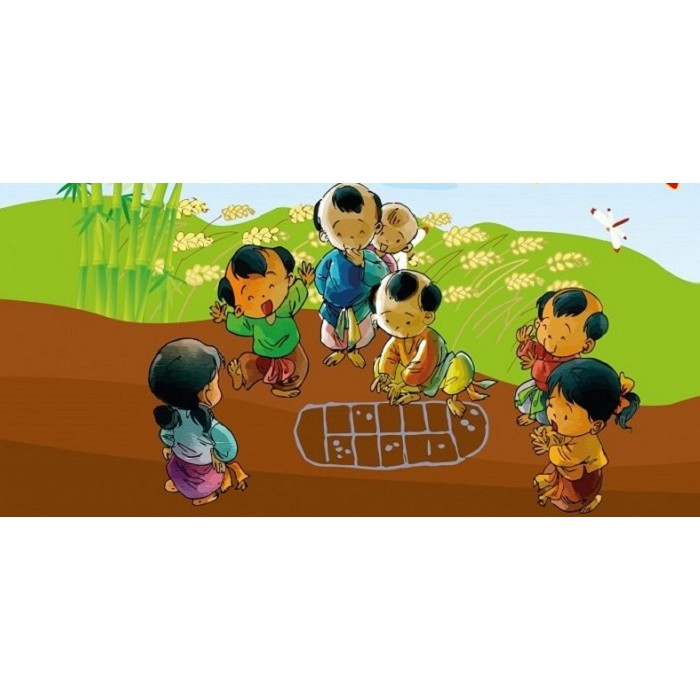 Bộ Đồ Chơi Dân Gian Ô Ăn Quan- Cờ Vây- Cờ Caro 3in1