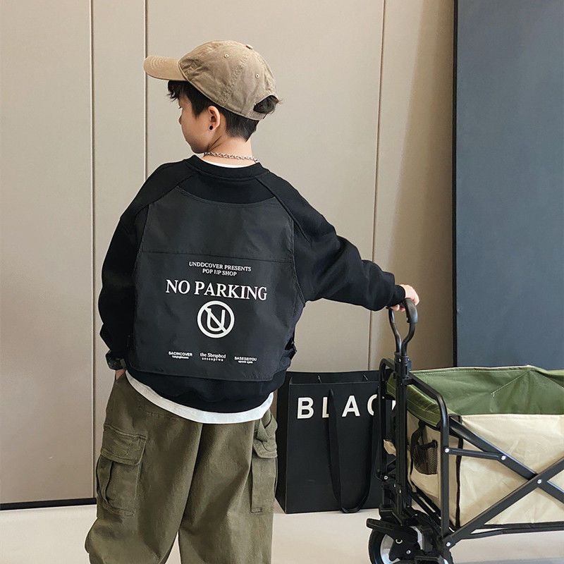 Áo Thun Dài Tay Form Rộng Thời Trang Dành Cho Bé Trai