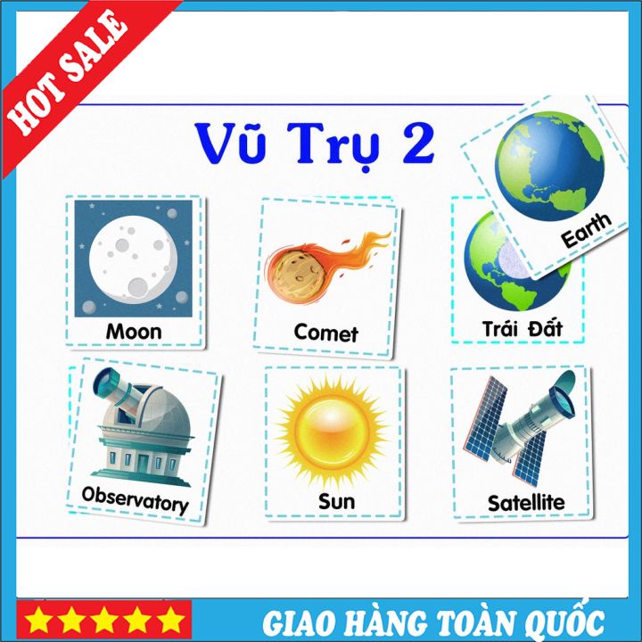 Montessori - Học Liệu Dính Dán Bộ Trái Đất & Hành Tinh - Matching Book [Monsi Edu]