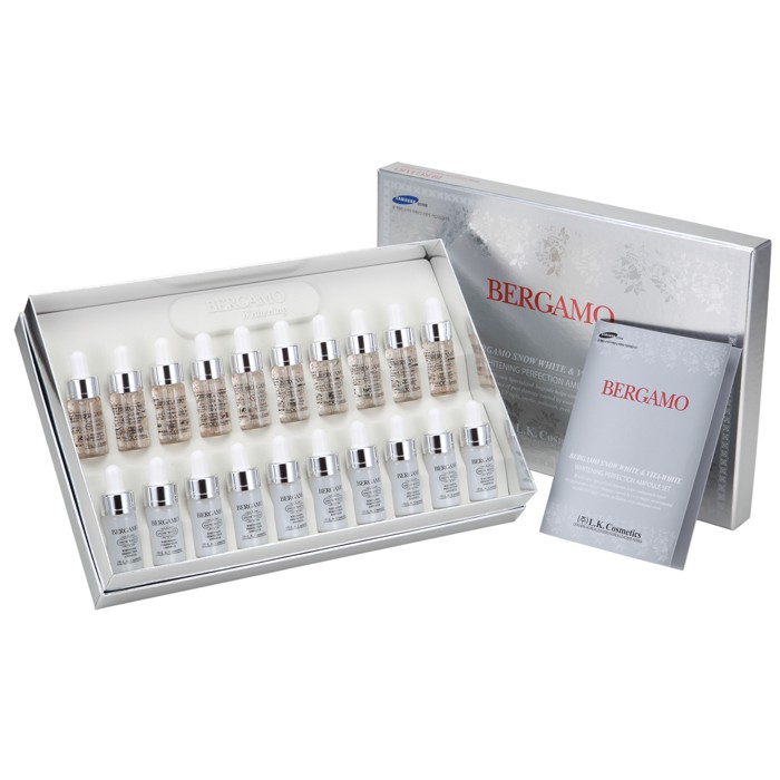 Tinh chất dưỡng trắng da Begamo Snow White & Vita-White Whitening Perfection Ampoule Set 20