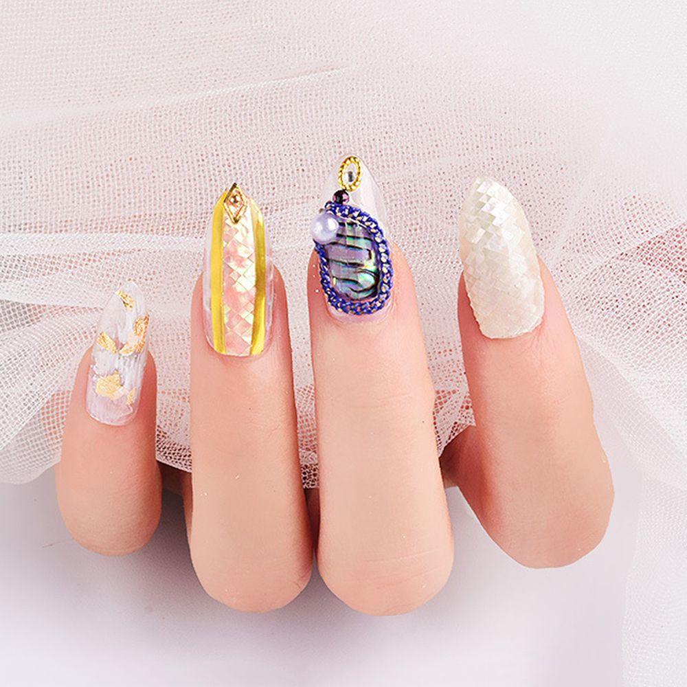 SOMEDAYZL Miếng Dán Trang Trí Móng Tay 3D Hình Vỏ Sò Độc Đáo