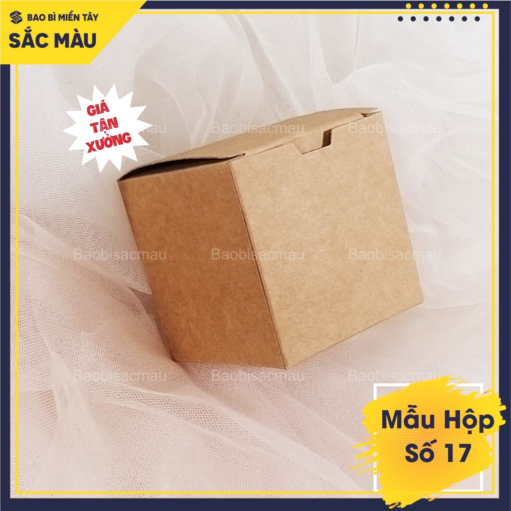 SÉT 5 hộp giấy kraft NHỎ ( hộp 17)  đựng quà tặng, đồ chơi xinh xắn