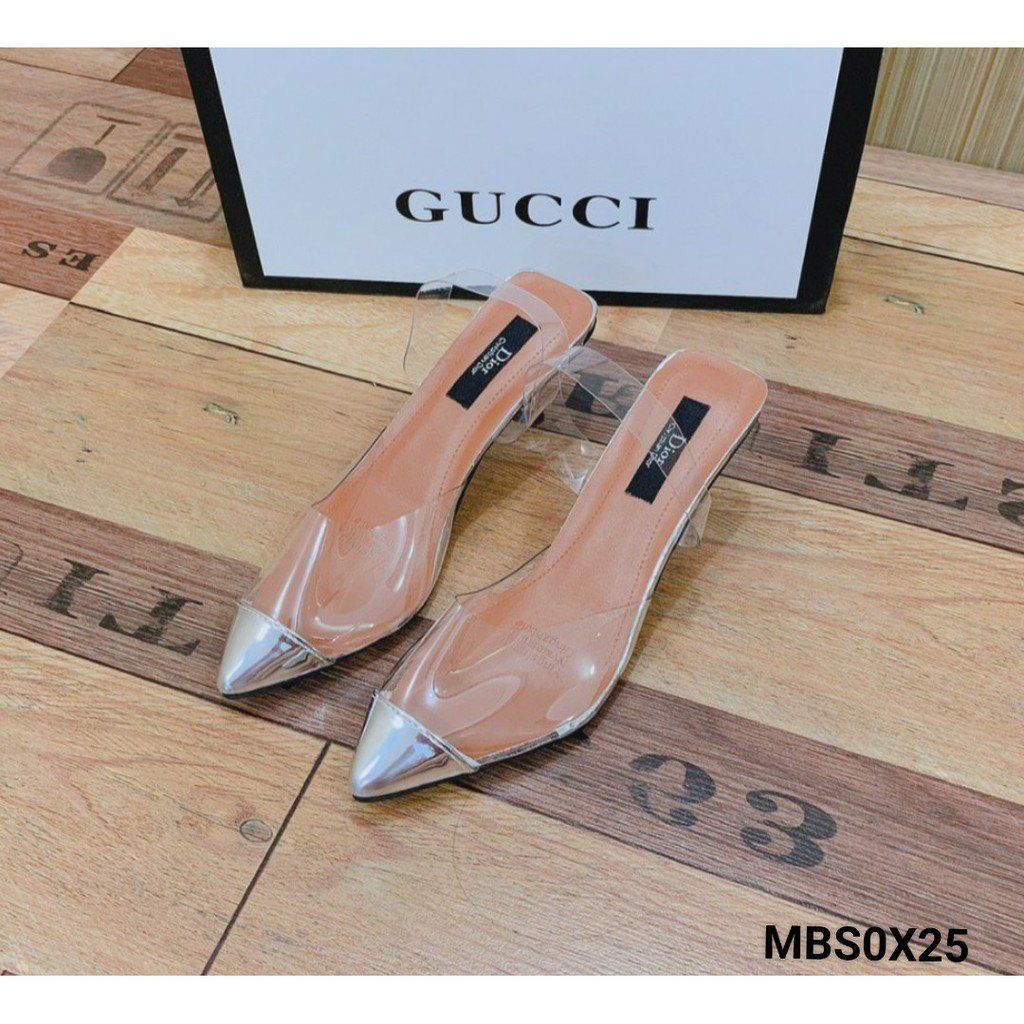 Sandal Nữ Quai Trong Mũi Bạc Hot Hot 2019 (M1922_Fullbox)