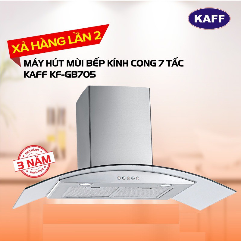 Máy hút mùi bếp kính cong Kaff KF-GB705 chính hãng