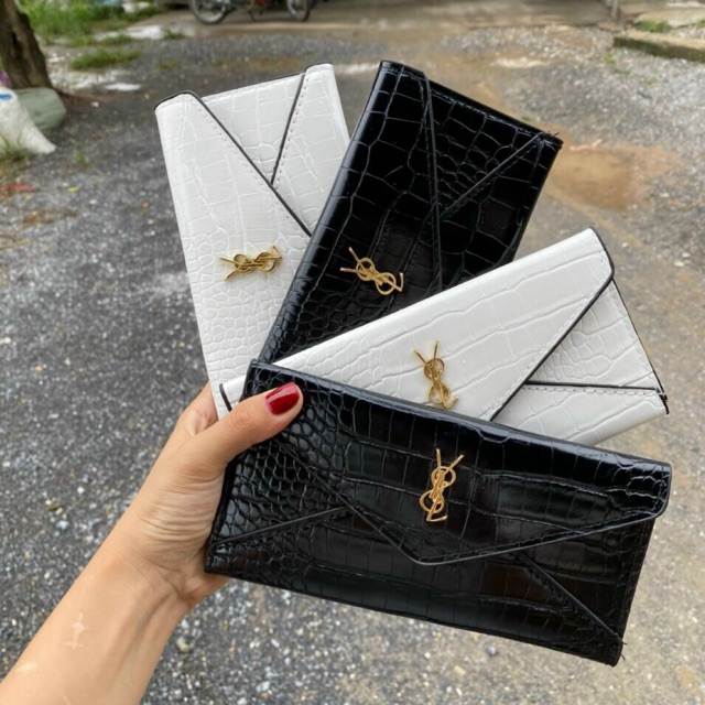 Ví nữ da sần ysl