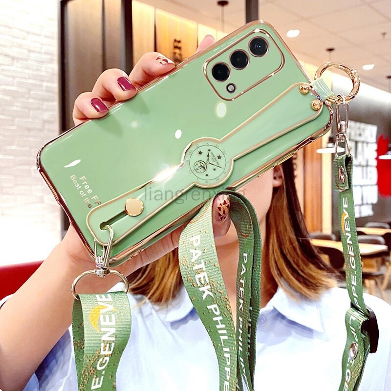 Ốp lưng oppo a95 oppo a74 4g Ốp Điện Thoại Mềm Đính Đá Có Dây Đeo Cổ Cho oppo a95 a74 4g