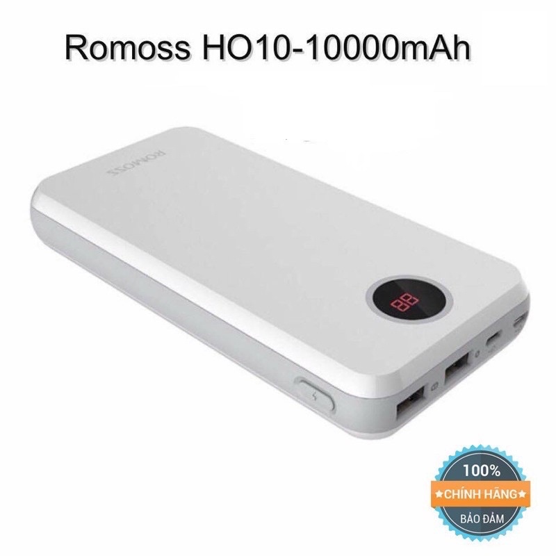 Pin sạc dự phòng Romoss Horus HO10 10000mAh có màn hình LCD - Phiên bản mới nhất 2020