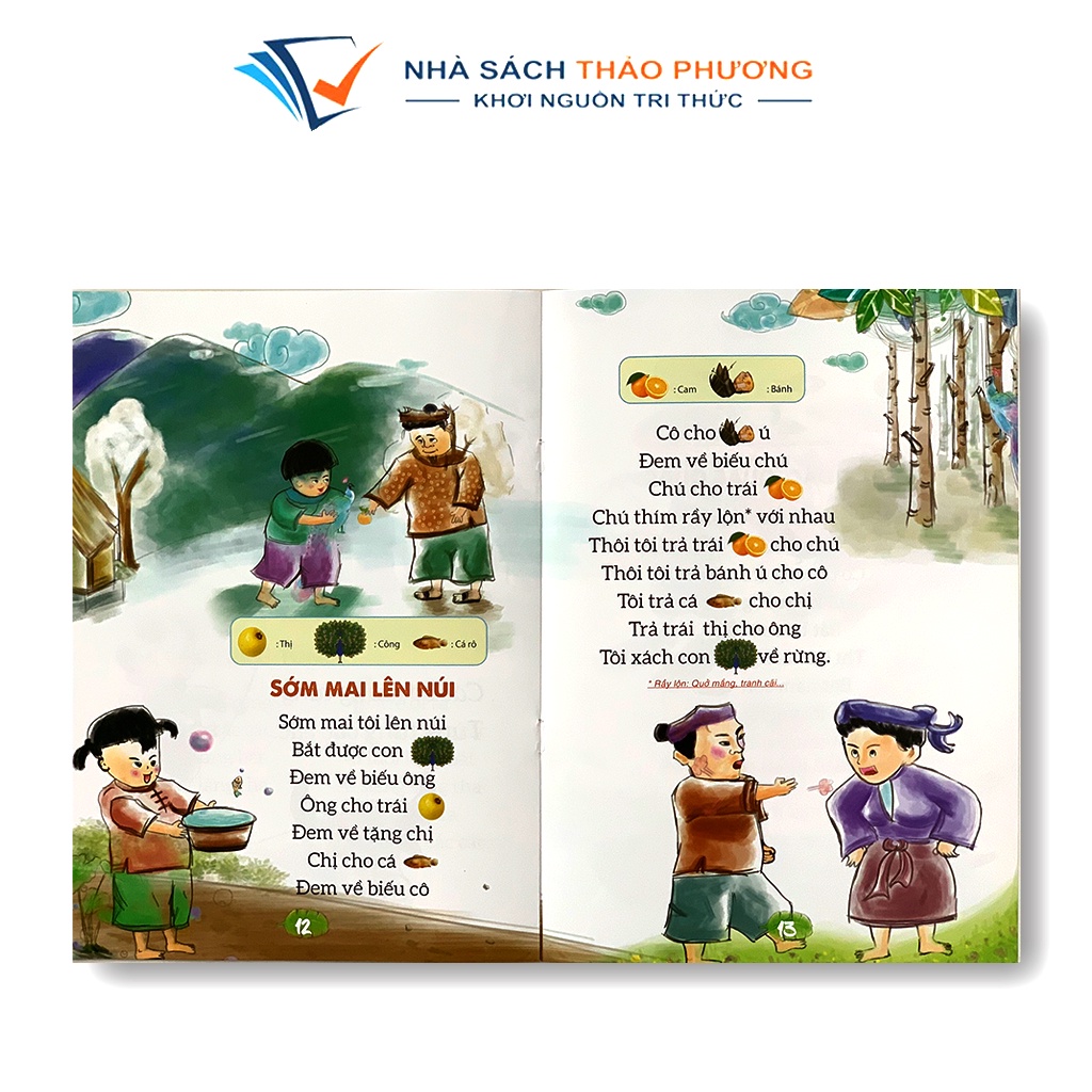 Sách - Đồng dao theo chủ điểm phù hợp cho bé từ 1-6 tuổi (Bộ 6 cuốn)